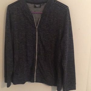 Women’s Jacket Top Dark Blue Heather Like New Size XL